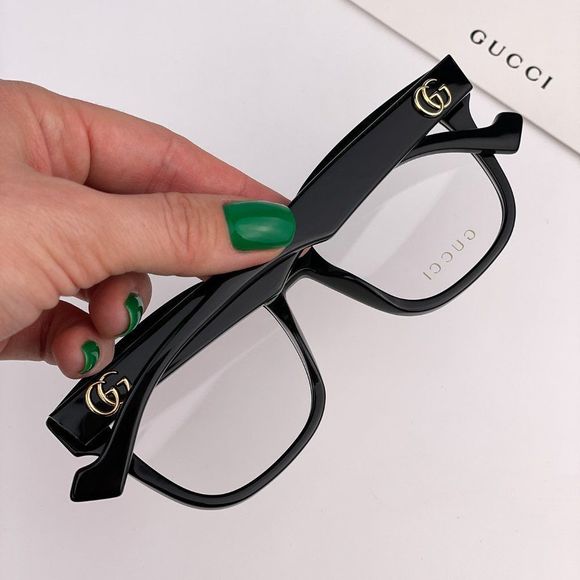 Gucci GG0958O 004 Eyeglasses Black Rectangle Unisex - Picture 2 of 10
